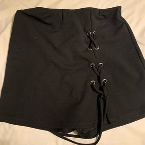Black tie up skort
